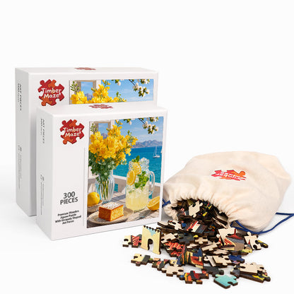 Lemon by the Sea - Wooden Jigsaw Puzzle