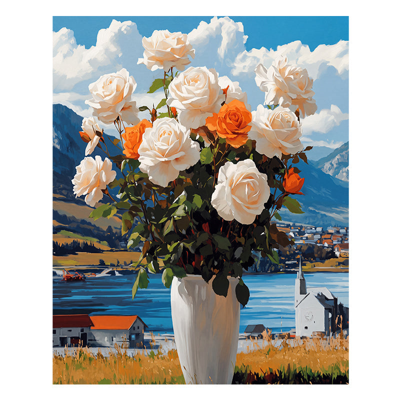 Roses with Vase - Wooden Jigsaw Puzzle