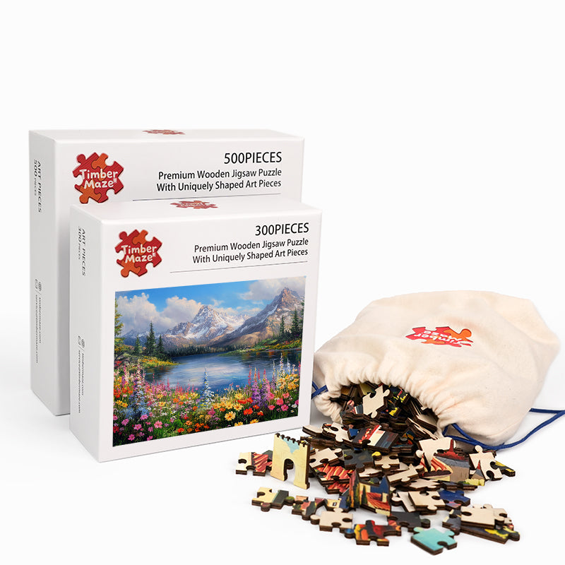Scenic Bloom - Wooden Jigsaw Puzzle