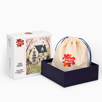 Spring Cottage - Wooden Jigsaw Puzzle