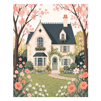 Spring Cottage - Wooden Jigsaw Puzzle
