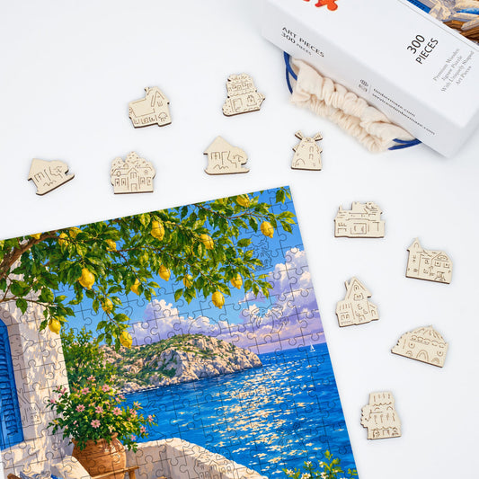Summer Mediterranean - Wooden Jigsaw Puzzle