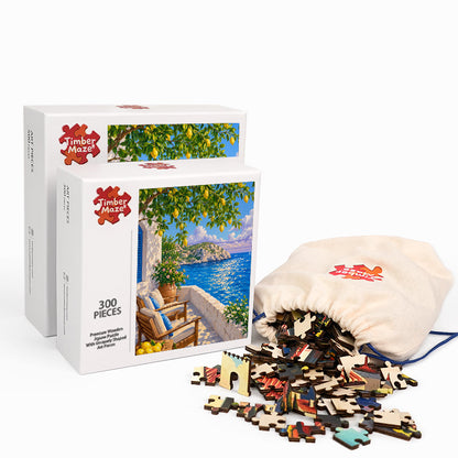 Summer Mediterranean - Wooden Jigsaw Puzzle
