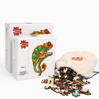 Chameleon Branch - Wooden Jigsaw Puzzle
