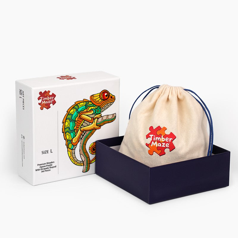 Chameleon Branch - Wooden Jigsaw Puzzle