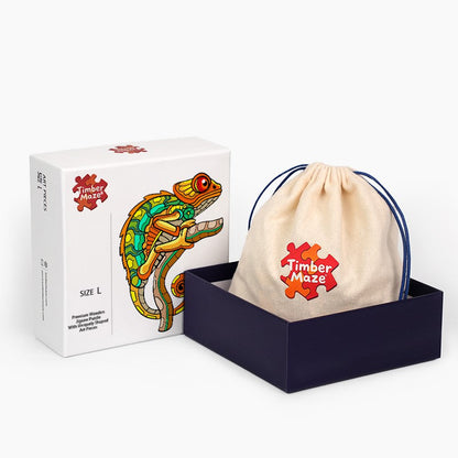 Chameleon Branch - Wooden Jigsaw Puzzle