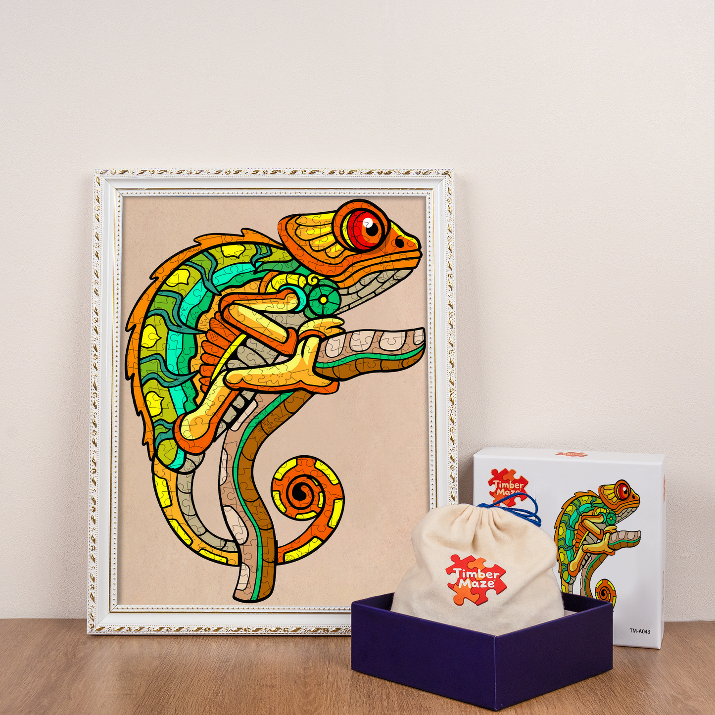 Chameleon Branch - Wooden Jigsaw Puzzle