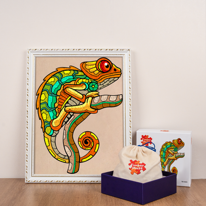 Chameleon Branch - Wooden Jigsaw Puzzle