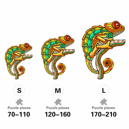 Chameleon Branch - Wooden Jigsaw Puzzle