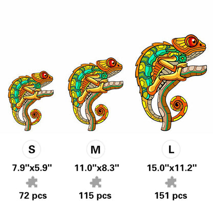 Chameleon Branch - Wooden Jigsaw Puzzle