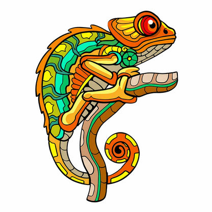 Chameleon Branch - Wooden Jigsaw Puzzle