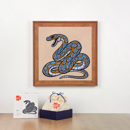 Coiled Snake - Wooden Jigsaw Puzzle