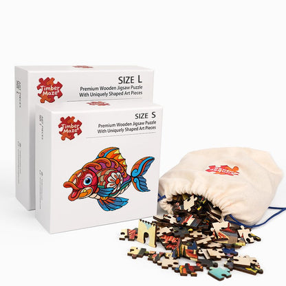 Colorful Goldfish - Wooden Jigsaw Puzzle