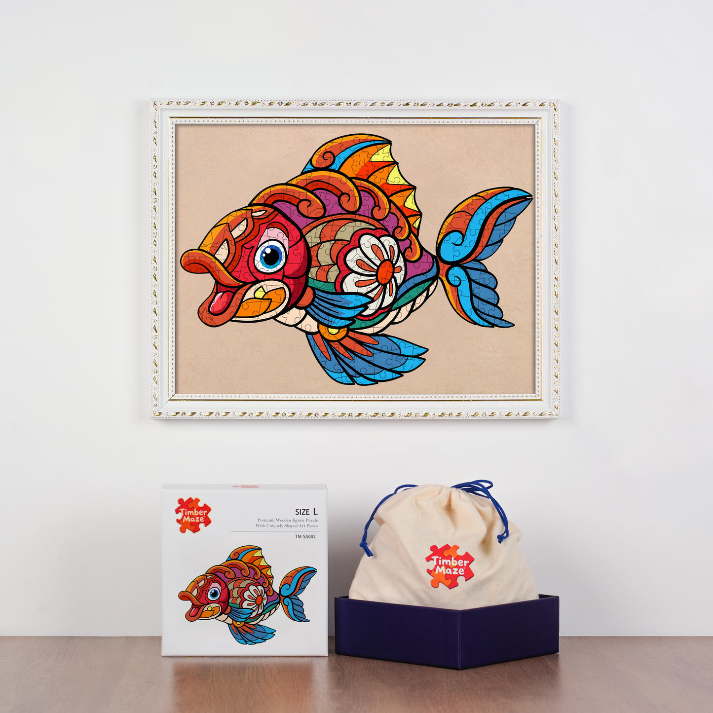 Colorful Goldfish - Wooden Jigsaw Puzzle