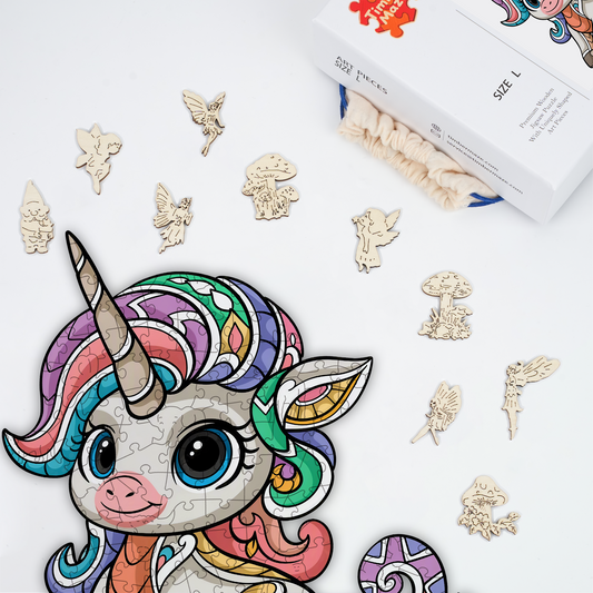 Cute Unicorn - Wooden Jigsaw Puzzle