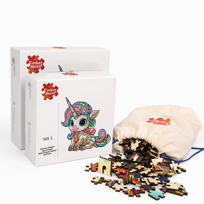 Cute Unicorn - Wooden Jigsaw Puzzle
