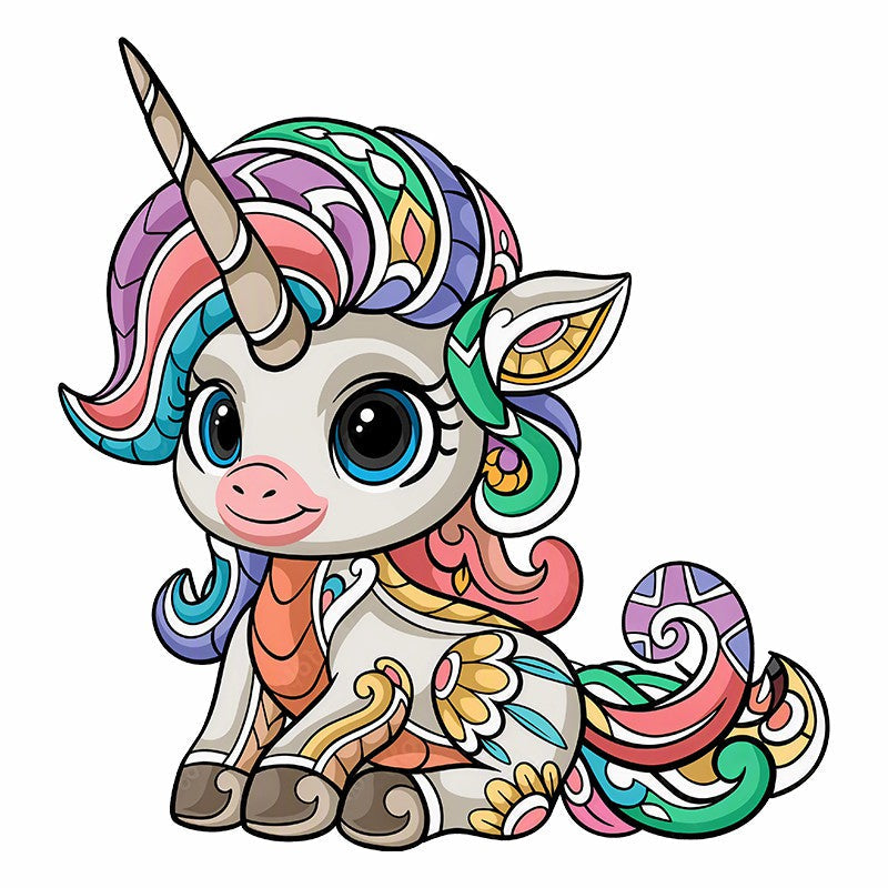 Cute Unicorn - Wooden Jigsaw Puzzle