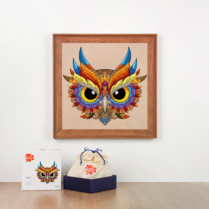 Feathered Owl - Wooden Jigsaw Puzzle