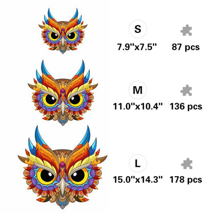 Feathered Owl - Wooden Jigsaw Puzzle