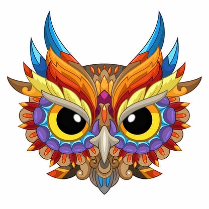 Feathered Owl - Wooden Jigsaw Puzzle
