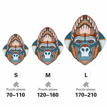 Gorilla Totem - Wooden Jigsaw Puzzle