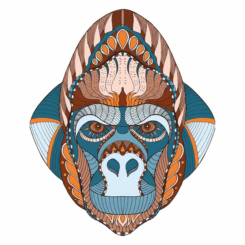 Gorilla Totem - Wooden Jigsaw Puzzle