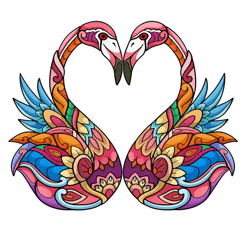 Love Flamingos - Wooden Jigsaw Puzzle