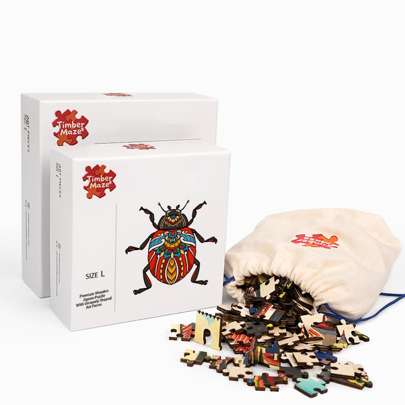 Mandala Beetle - Wooden Jigsaw Puzzle