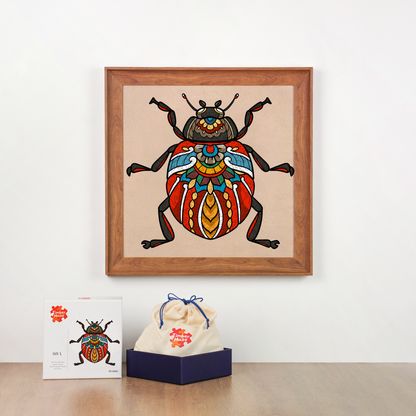 Mandala Beetle - Wooden Jigsaw Puzzle