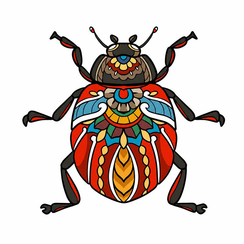 Mandala Beetle - Wooden Jigsaw Puzzle