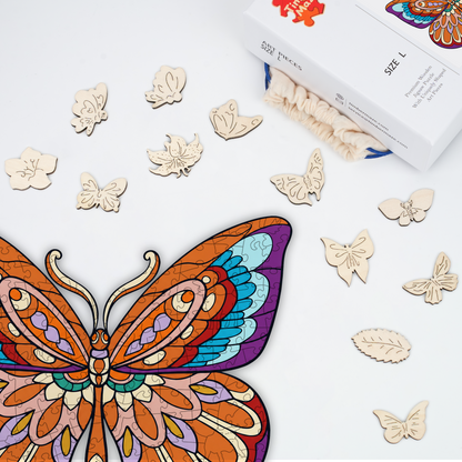 Mandala Butterfly - Wooden Jigsaw Puzzle