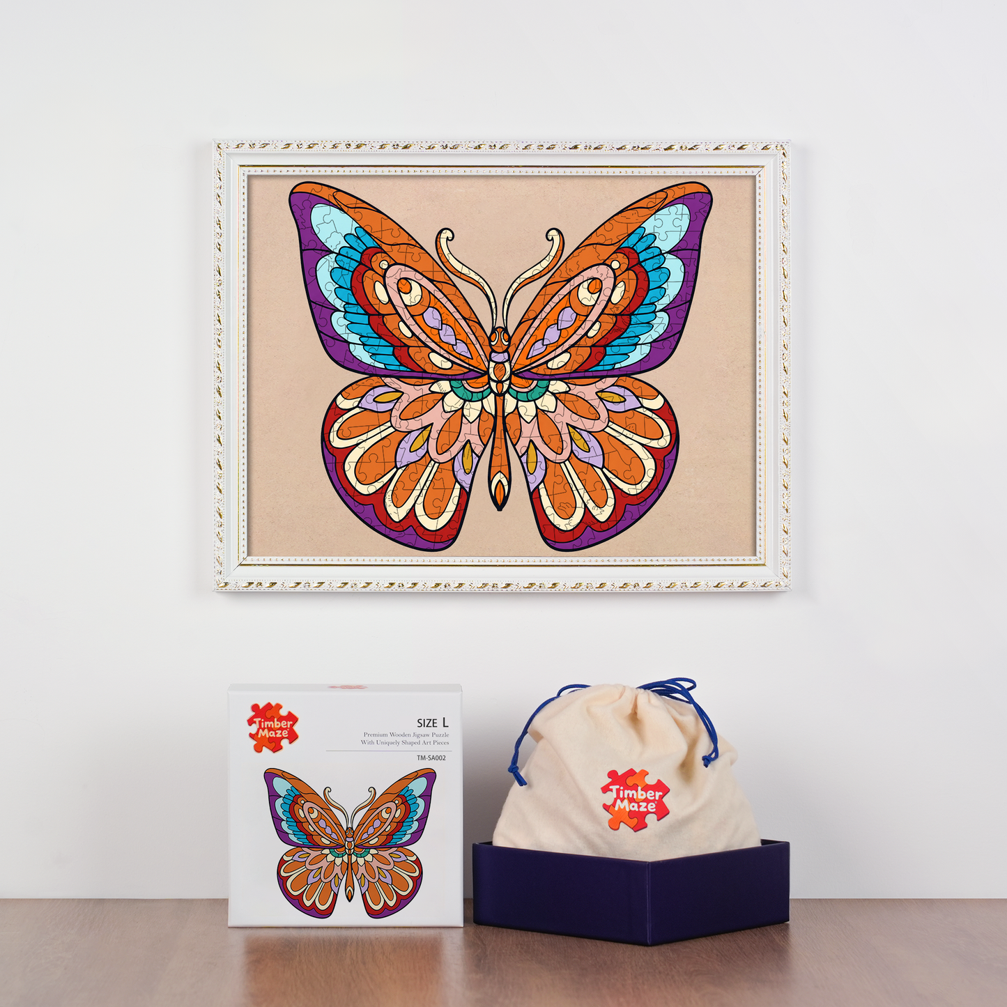Mandala Butterfly - Wooden Jigsaw Puzzle