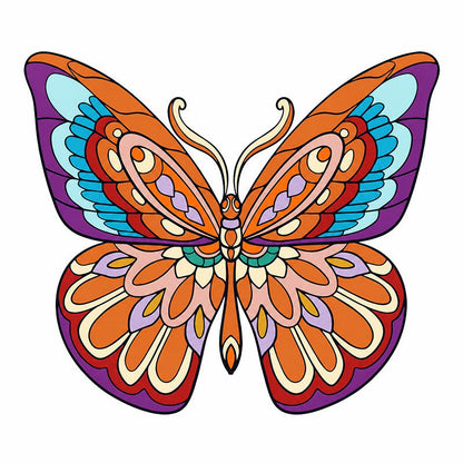 Mandala Butterfly - Wooden Jigsaw Puzzle