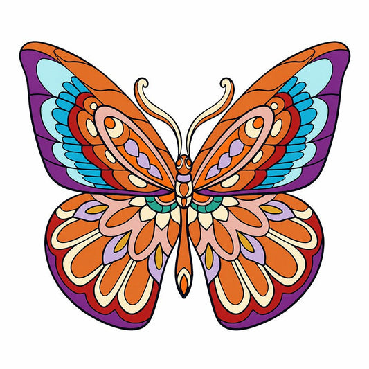 Mandala Butterfly - Wooden Jigsaw Puzzle