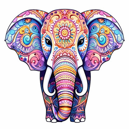 Mandala Elephant - Wooden Jigsaw Puzzle