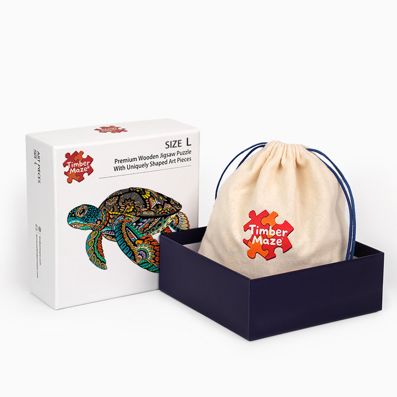Ocean Turtle Mandala - Wooden Jigsaw Puzzle