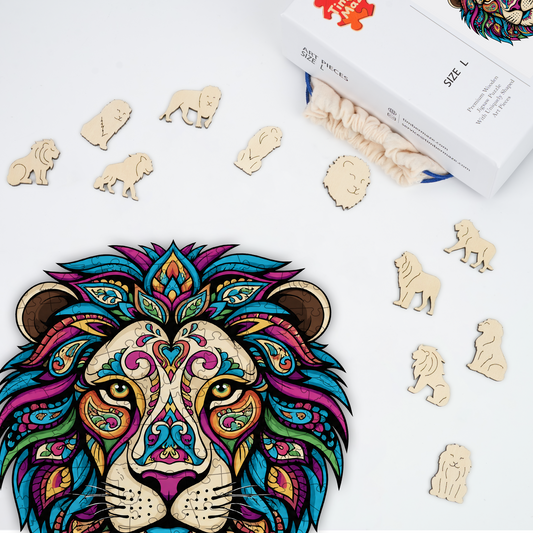 Paisley Lion - Wooden Jigsaw Puzzle