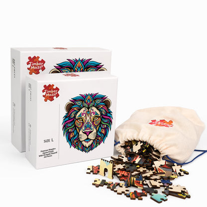 Paisley Lion - Wooden Jigsaw Puzzle