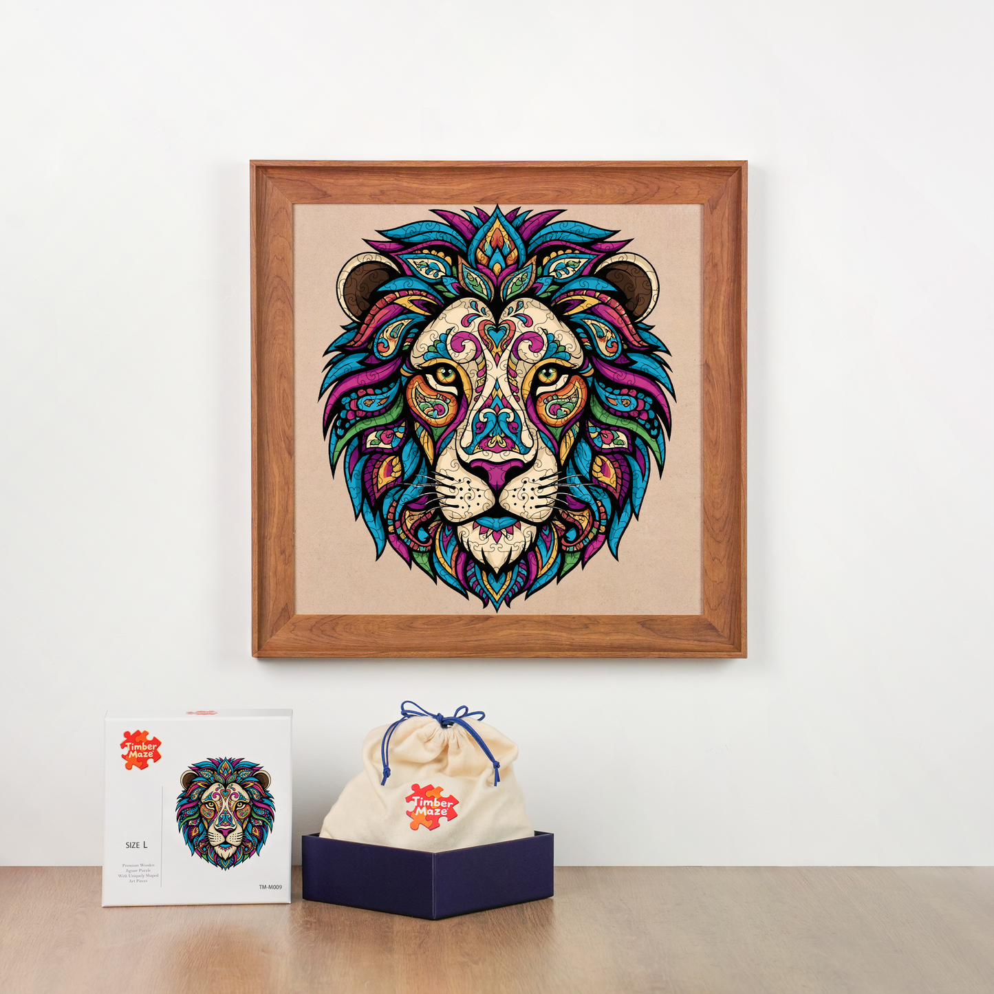 Paisley Lion - Wooden Jigsaw Puzzle