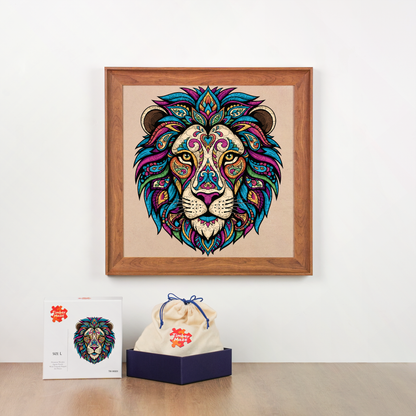 Paisley Lion - Wooden Jigsaw Puzzle