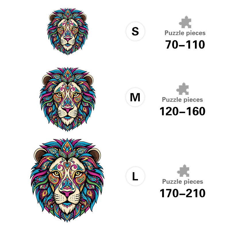 Paisley Lion - Wooden Jigsaw Puzzle