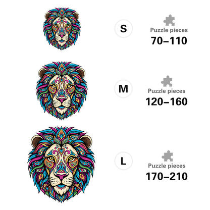 Paisley Lion - Wooden Jigsaw Puzzle