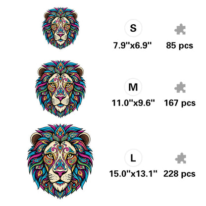 Paisley Lion - Wooden Jigsaw Puzzle