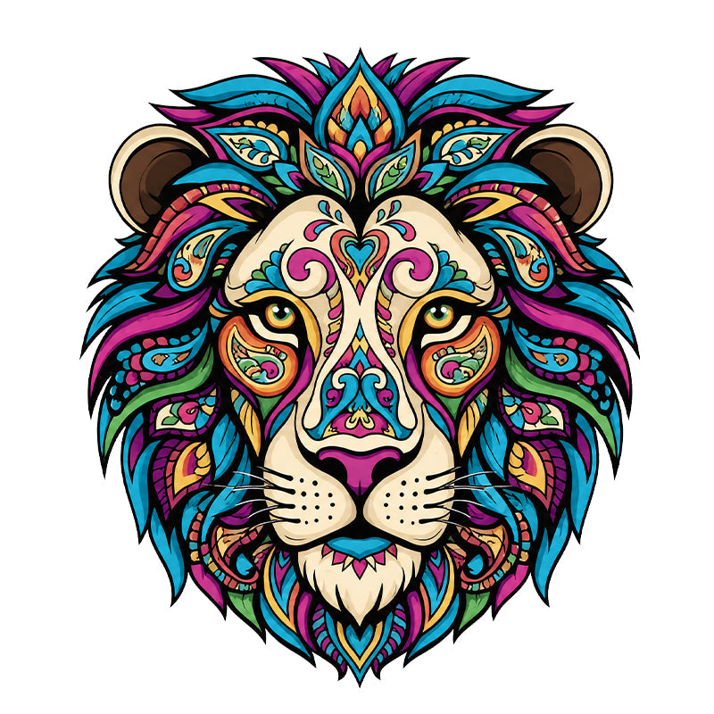 Paisley Lion - Wooden Jigsaw Puzzle