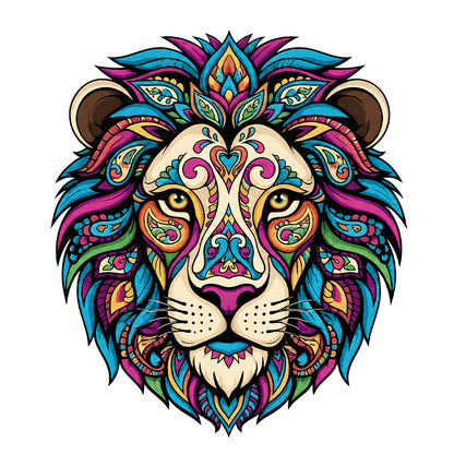 Paisley Lion - Wooden Jigsaw Puzzle