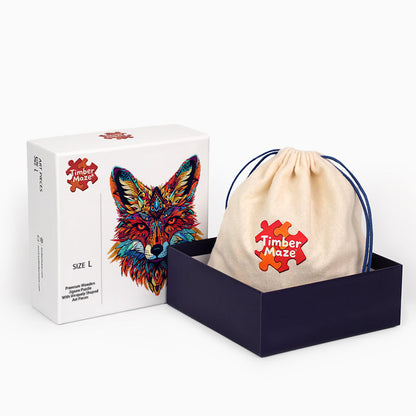 Psychedelic Fox - Wooden Jigsaw Puzzle