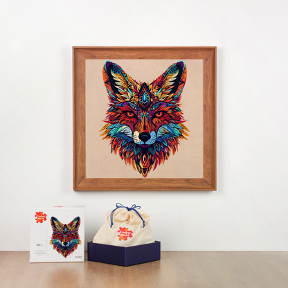 Psychedelic Fox - Wooden Jigsaw Puzzle