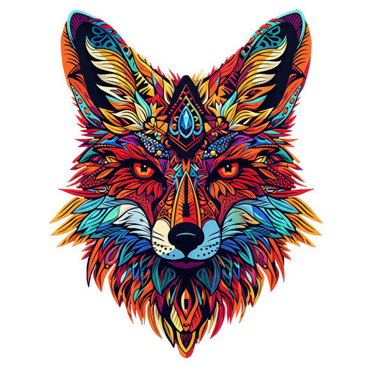 Psychedelic Fox - Wooden Jigsaw Puzzle