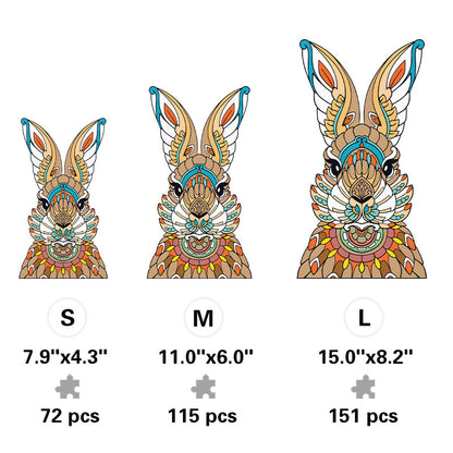 Rabbit Totem - Wooden Jigsaw Puzzle