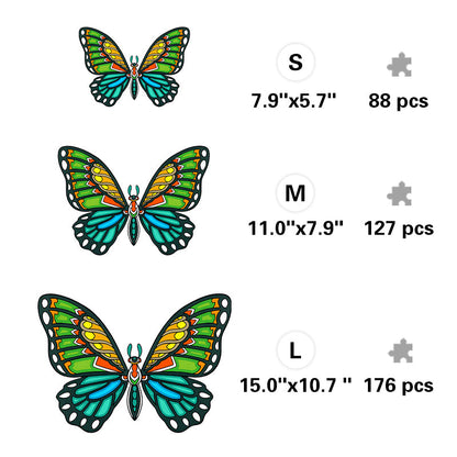 Tropical Butterfly - Wooden Jigsaw Puzzle